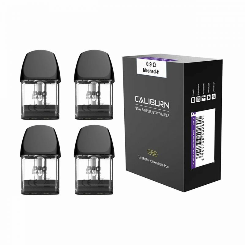 Uwell Caliburn A2 0.9ohm Replacement Pod 4-Pack 