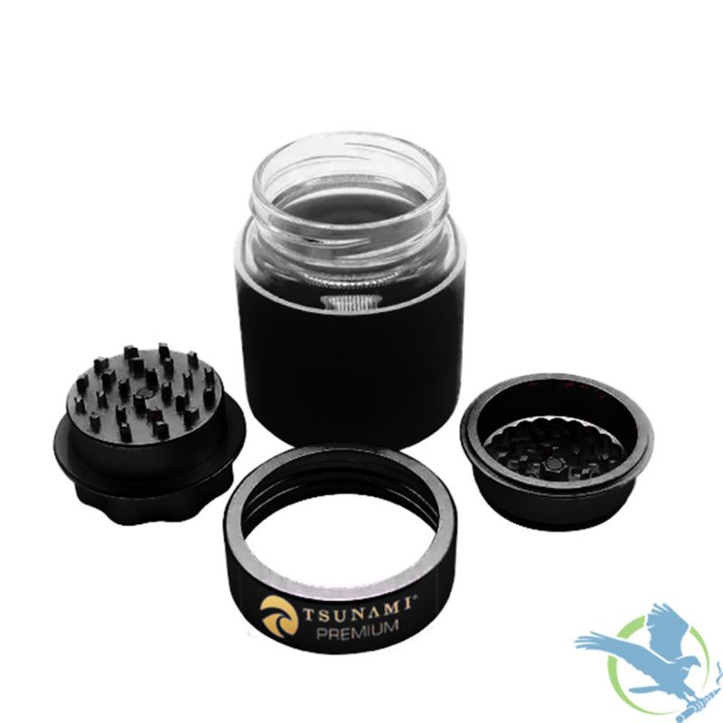 Tsunami Premium Metal Grinder. Air Tight With Locking Lid