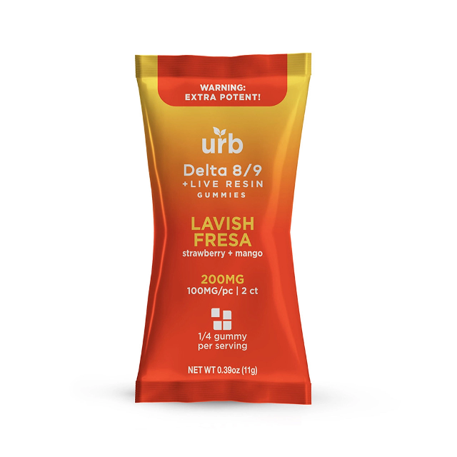 Urb 200mg Delta 8/Delta9 Live Resin Gummies Assorted Flavors 2-Pack