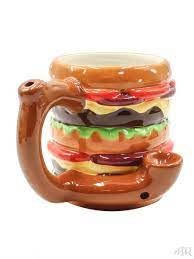 Hamburger Ceramic Pipe Mug