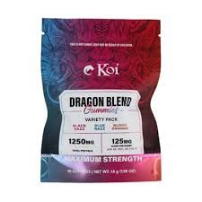 Koi Dragon Blend Gummies Variety Pack 10ct. 125mg Per Gummy