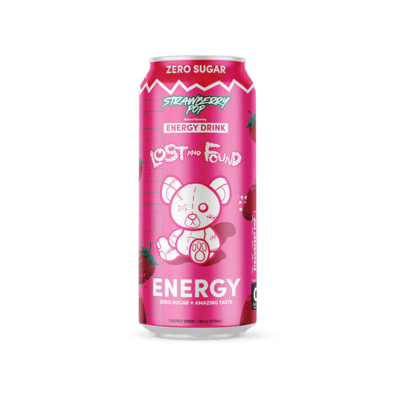 Lost and Found Zero Sugar Energy Drink Strawberry Pop