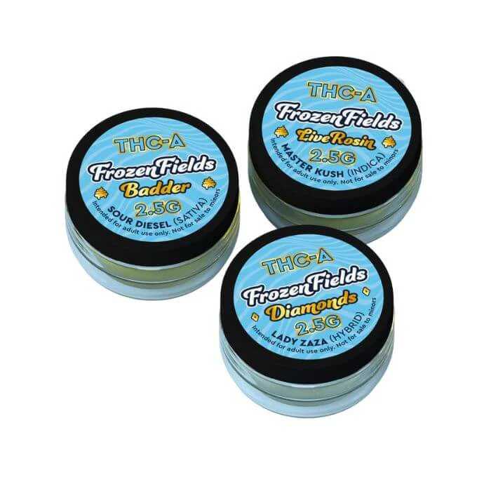 Frozen Fields 2.5g THC-A Live Rosin Badder